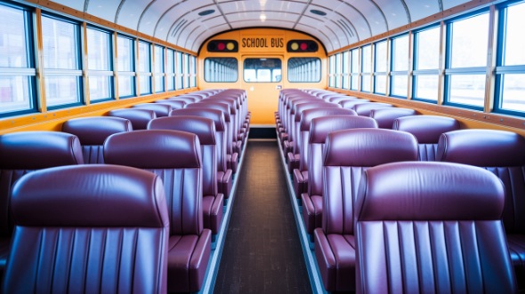 school bus rental interior